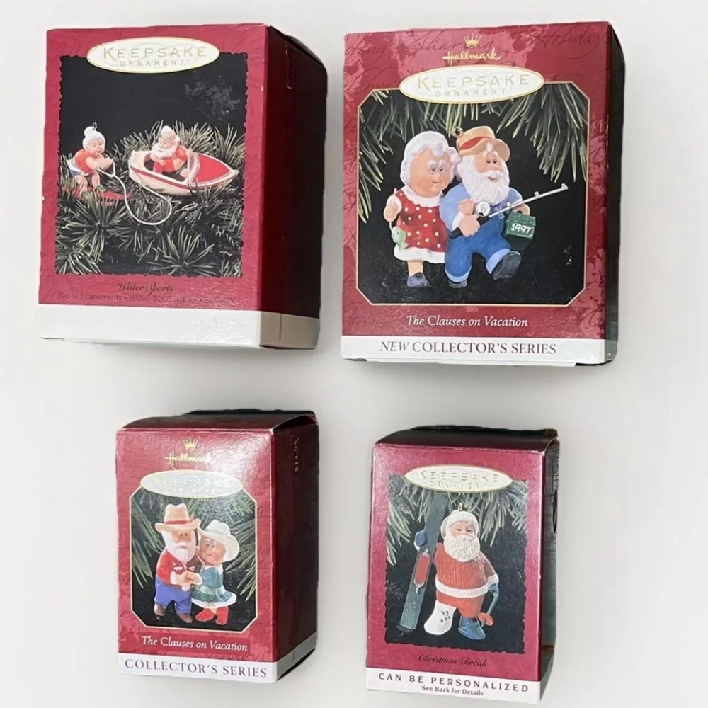 Hallmark Ornaments The Clauses On Vacation Lot Of 5